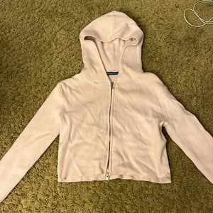 Brandy Melville pink double zip up